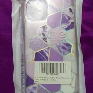 I phone 11 pro purple geometric jelly case